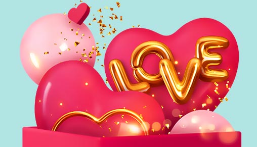 Valentines Day hearts